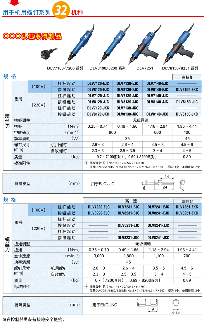 DELVO電動螺絲刀DLV7300/5700系列